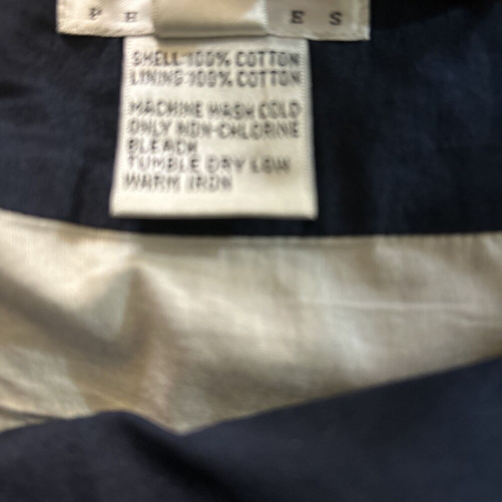 Talbots Skirt Women’s Blue Green Printed Pleated Lined 10 Petite cotton Flaw - Picture 6 of 9
